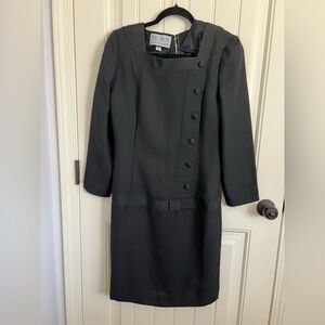Vintage Bichon by Sara Edwards Size 8 Black Dress
